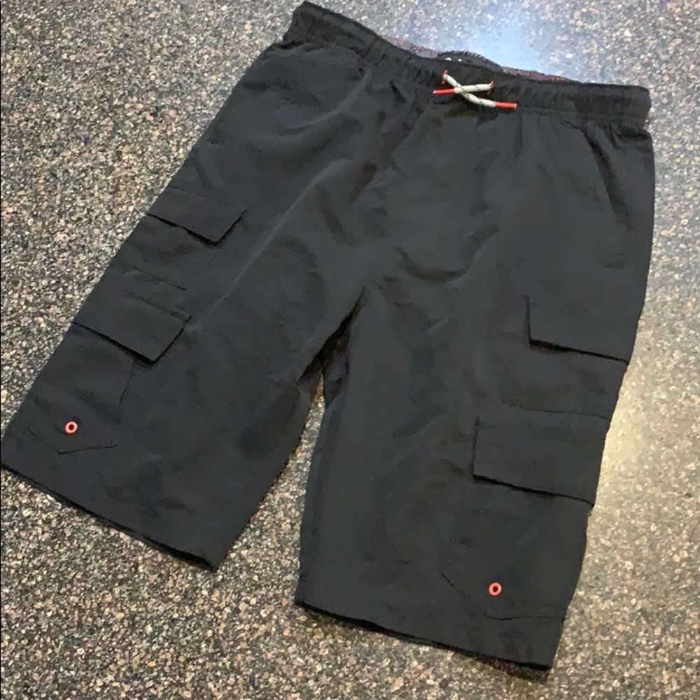 Boys 14/16 Black Cargo Shorts